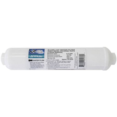 In-line ice maker filter